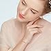 ANBALA Love Knot Bangle Bracelet Bridesmaid Gifts Bracelets, Tie The Knot Cuff Bangle Stretch Bracelet for Bridesmaid, Rose Gold Tone, Set of 8