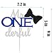 Blue Sliver Mr Onederful Cake Topper - Boy 1st Birthday Cake Topper for Little Man/Wonderful One/Bow Tie Theme Kids Boys 1 Year Old Birthday Party Supplies Decorations