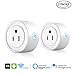 T.Y.J Wi-Fi Smart Plug, Smart Outlet Compatible with Alexa Remote and Google Home, Controlled By Smart Phone (2Pack)