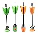 Zing Toys 10 Arrows Refill Pack - 5 Whistling Foam Tip Arrows and 5 Suction Cup Arrows - Orange - for Hyperstrike, Z-Tek, Firetek, Zeon and Z-Bows