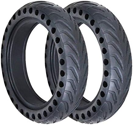 2Pcs Upgraded Hollow Wheel Solid Honeycomb For Xiaomi Mijia M365 Electric Scooter (Black)