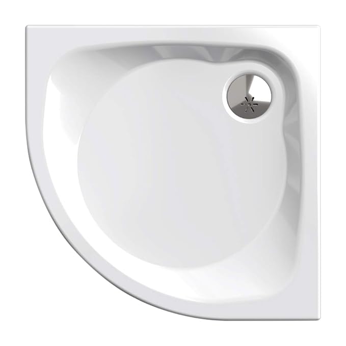 Duschwanne/Duschtasse Komplettset Nordona® SIMPLEX Plus | Maße: 90x90cm Viertelkreis R55 | Inklusive 4x Standfüße und einer V