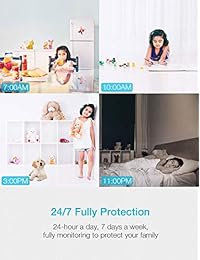 Lefun - Cámara de seguridad IP inalámbrica con detección de movimiento, visión nocturna, panel de audio inclinación zoom de 2 vías, compatible con Wi-Fi 2,4 G para vigilancia en el hogar para bebés ancianos mascotas (blanco)