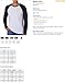 Bella + Canvas Men's Jersey Long-Sleeve Baseball T-Shirt M WHITE/ BLACK