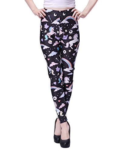 Hde women s funky digital print design graphic stretch …