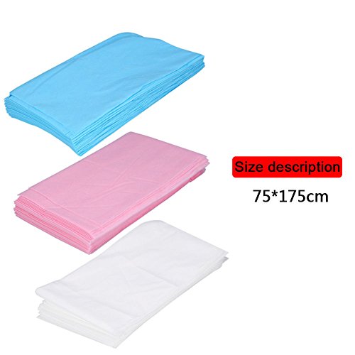 Potato001 10Pcs Disposable Non-Woven Paper Table Bed Sheet Cover Soft Spa Bed Cover (White)