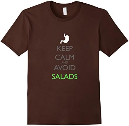 Men's Keep Calm and Avoid Salads - Gastroparesis Tee Small Brown