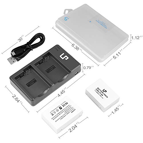 LPE8 Battery Charger Pack, LP 2Pack Battery & Dual Slot Charger