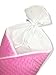 BundleBee Baby Minky Wrap/Swaddle/Blanket - Built-in Organic Infant Pad - Perfect for Bassinet and Easy Crib Transition - Lightweight - Gift Packaging - Newborns - Summer/Winter – Hot Pink