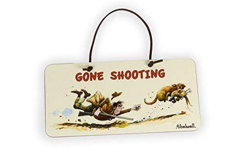"Gone Shooting" Door Sign by Thelwell. Gifts for people who hunt and shoot