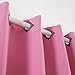 Deconovo Blackout Curtains Panels Room Darkening Curtains Grommet Curtains for Girls Room 52W x 63L Inch Pink 1 Pair