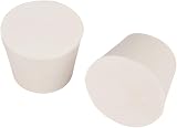 StonyLab 5-Pack 8# White Solid Rubber Stoppers 32mm x 43mm x 31mm Tapered Lab view 4