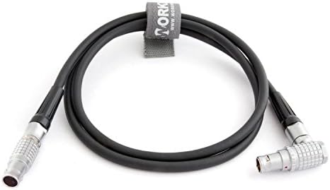 Red LCD/EVF Superflex Gimbal Cable - Right Angle to Straight - 36" - by Workhorse Gear