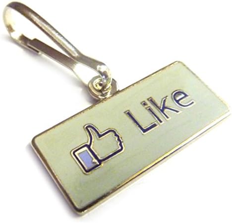 Facebook LIKE Button Social Media Network Internet Backpack Jacket ZIPPER PULL CLIP