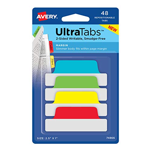 Avery Margin Tabs Index Tab, 2.5