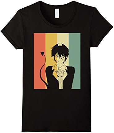 Womens Vintage Anime T-Shirt Large Black