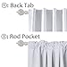 Deconovo Blackout Curtains, Thermal Insulated, W52 x L95 2 Panels, Back Tab, Machine Washable, Room-Darkening Drapes for Bedroom/Living Room Star White