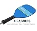 Upstreet Wood Pickleball Paddle Set | Pickleball Set or Pickleball Rackets Include Sling Bag, Ideal Indoor and Outdoor Pickle Ball Paddles for Men, Paddle Ball or Pickleball Paddles Set of 4 (Blue)