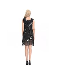Pilot-Trade 20s Flapper Gatsby Charleston Lentejuelas Bead Noche Cóctel Vestido de baile