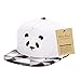 King Star Men Solid Flat Bill Hip Hop Snapback Baseball Cap Panda-White