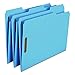 Smead Fastener File Folders, 50 Count, Blue, Reinforced 1/3-Cut Tabs, 2 Fasteners, Letter Size (12040)