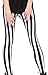 Sister Amy Women's High Waist Geometric Printed Ankle Elastic Tights Leggings Black/White Stripes US M
