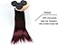 Wigsforyou@Straight 1B Burg 100% Human Hair 18-28inch Brazilian Human Hair Extensions 2 Tone Ombre Weaves 50g/set