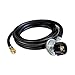 Onlyfire Universal QCC1 Low Pressure Propane Regulator Grill Replacement with 12 ft hose for Most LP Gas Grill, Heater and Fire Pit Table, 3/8