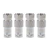BLUECELL 4pcs BNC Female to F Male Adapter for Video Applications and Equipment
