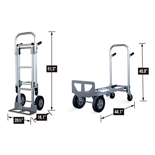 Olympia Tools 2in1 Hand Truck Dolly with 710 LB Capacity, Easily