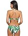 Ekouaer High Neck Halter Bikini Top Floral Swimsuits Two Piece Bathing Suits Triangle Bottoms for Women Teen Juniors XS-XXL