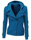 Doublju Women's Fleece Zip-Up High Neck Jacket