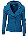 Doublju Women's Fleece Zip-Up High Neck Jacket