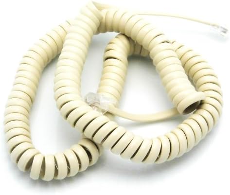 Telephone Cord Handset Curly - Phone Color Classic Clay Tan 15ft - Works on virtually all Trimline Phones and Princess Telephones - Landline Telephone Accessory iSoHo Phones