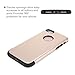 iPhone 7 Case, Moonmini Shockproof Slim Fit Dual Layer Armor Protective Shock Absorbing Hybrid Defender Cover for iPhone 7 Gold