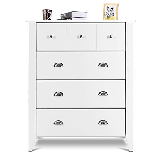 Giantex Bedroom Chest Drawer Dresser Accent Armoires 4 Drawers