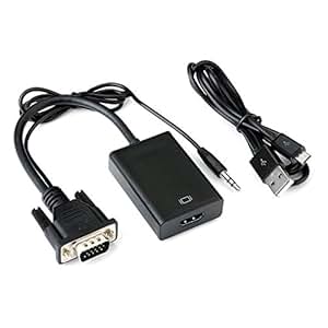 VGA to HDMI Converter, TURATA 1080P Output VGA Male to