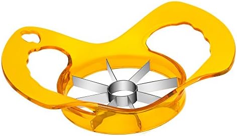 Apple Corer, Apple Wedger, Apple Slicer, Apple Cutter, 3.7" Diameter 8 Blades Fruit Divider (Golden Yellow)