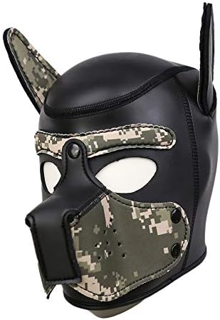 Neoprene Puppy Hood Full Face Animal Mask for Halloween Novelty Cosplay Costume Party Props-Dog Head Masks