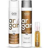 QOD PRO Argan Hair Care Set – Shampoo, Conditioner & Argan Oil Serum, Deep Hydration, Frizz Control & Shine for Dry, Damaged Hair, Total 660ml / 22.2 fl.oz