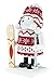 Clever Creations Skiing Polar Bear 7 Inch Traditional Wooden Nutcracker, Festive Christmas Décor for Shelves and Tables