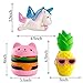 R.HORSE Cute Unicorn, Hamburger, Popcorn Set Kawaii Cream Scented Squishy Soft Decompression Squeeze Toys for Kids or Stress Relief Toy Hop Props, Decorative Props Large (7 Pack)
