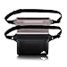 HEETA Waterproof Pouch, Screen Touch Sensitive Waterproof Bag with Adjustable Waist Strap - Keep Your Phone and Valuables Dry - Perfect for Swimming Diving Boating Fishing Beach Black & Gray L primary