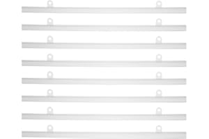 VALICLUD 8pcs PVC Poster Hanging Rails with Hooks 40cm, Store Display Banner Rods for Supermarket and Mall