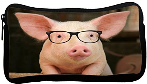 Rikki Knight Percy The Pigster, Hipster, Pig in Sty Neoprene Pencil Case (dky-N…