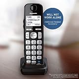 PANASONIC Cordless Phone Handset Accessory Compatible with TGE210/TGE230/TGE240/TGE270 Series Cordless Phone Systems - KX-TGEA20B (Black)