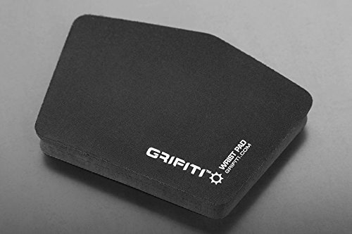 Grifiti Fat Wrist Pad Massdrop Ergodox 2 Piece Set About 6.5 x 4.2 x 0.75 Inch Mirror Image Wrist Rests for Ergodox and Infinity Keyboard Sets (Black Nylon)