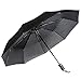 BPAGO Totes Umbrellas Compact car Umbrellas Windproof Travel Umbrella with Teflon Coating Small Automatic Open and Close Black Tote Umbrellas - Golf Umbrella