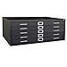 Sandusky Lee 244876BK Black Steel 5 Drawer Flat File, 16-1/8