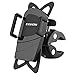 EXSHOW Bike Motorcycle Phone Holder with Safety and Full Rotation for iPhone 7plus/7/6s/6 Plus/5s/4,Samsung Galaxy S4/5/6/7/8,Note 2/3/4/5/6/7,LG,HTC and All the 3.5-6 inches Phones and GPS